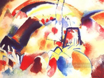  spots Oil Painting - Landscape with red spots Wassily Kandinsky